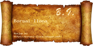 Borsai Ilona névjegykártya